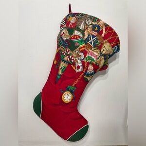 Vintage Cranston Handcrafted Jumbo Stocking Pillow Night Before Christmas